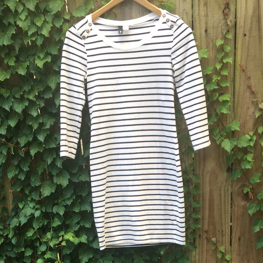 H&M Women's Striped Bodycon Dress Size Small